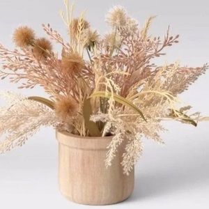 Threshold Faux Fluffy Grass Arrangement - New Home | Color: Beige